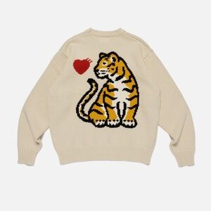 White Human Made Tiger Crew Neck Unisex NWT
